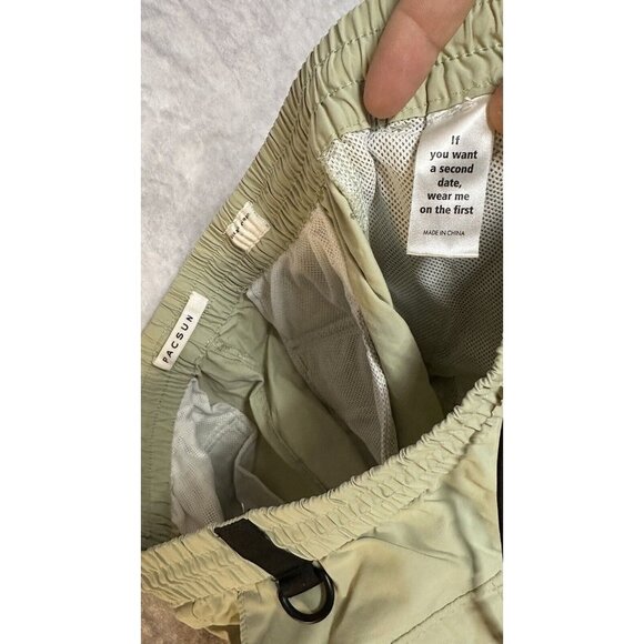 pacsun cargo pants Relaxed Fit Beige Size Large Removable Legs‎ At Knees - Picture 6 of 14